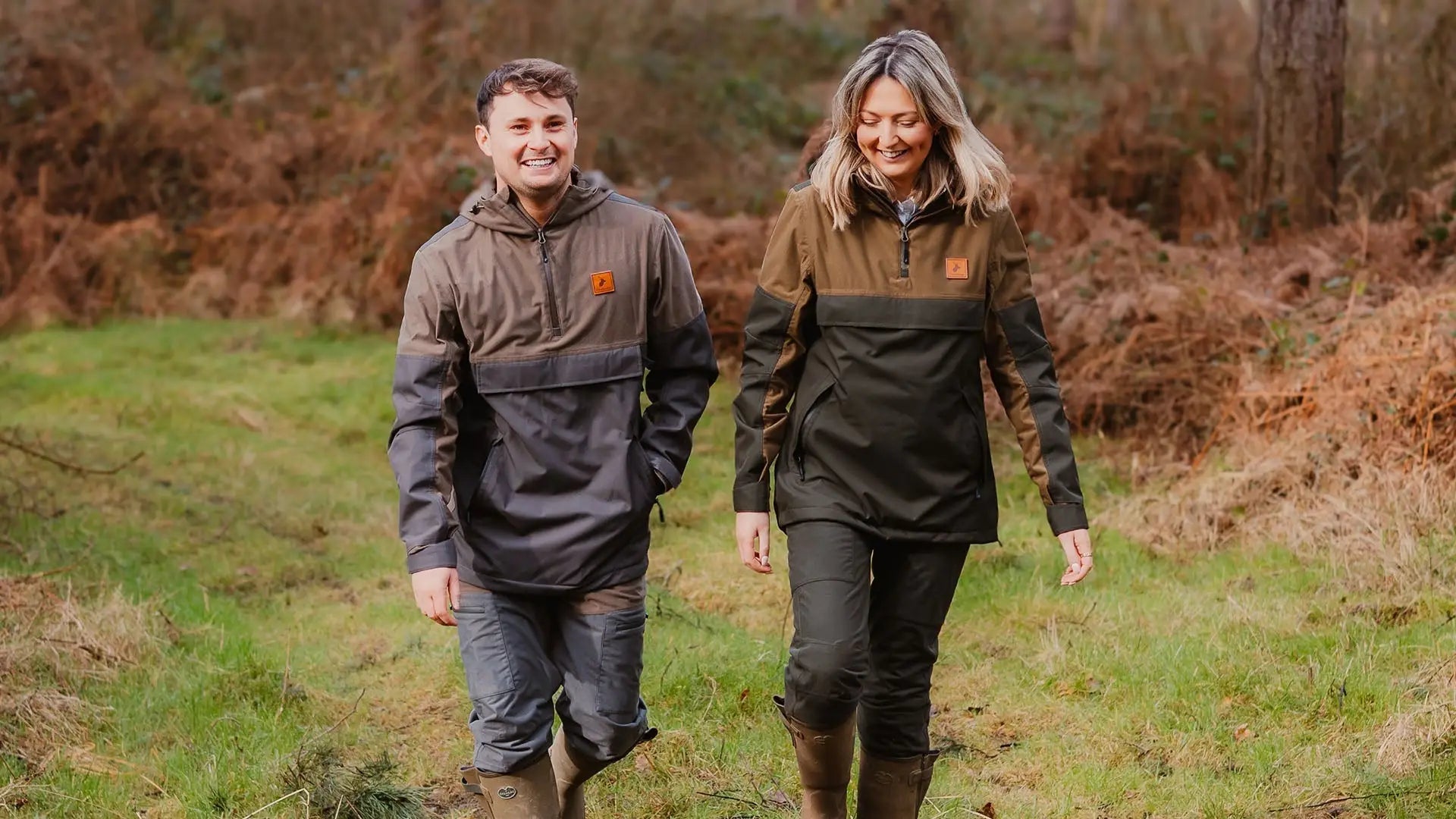 Two-tone outdoor jackets from the Nightjar Range perfect for country content adventures