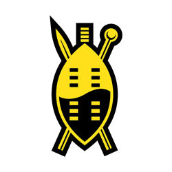 Stylized yellow shield emblem with rabbit ears, perfect for Swazi country clothing.