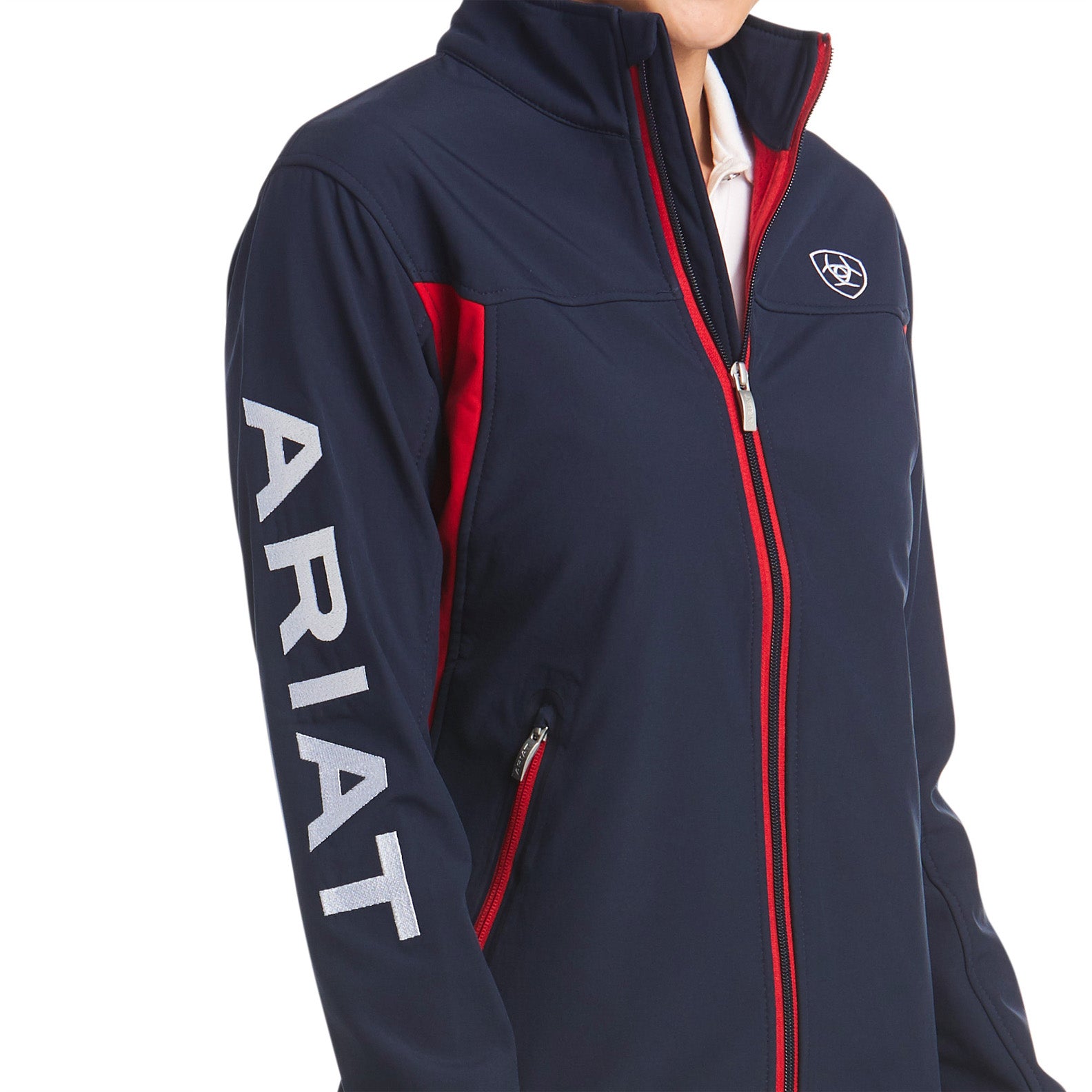 Ariat Women's New Team Softshell Jacket - Hydra/Night Sky Blanket - Heads  To Tails Horseware