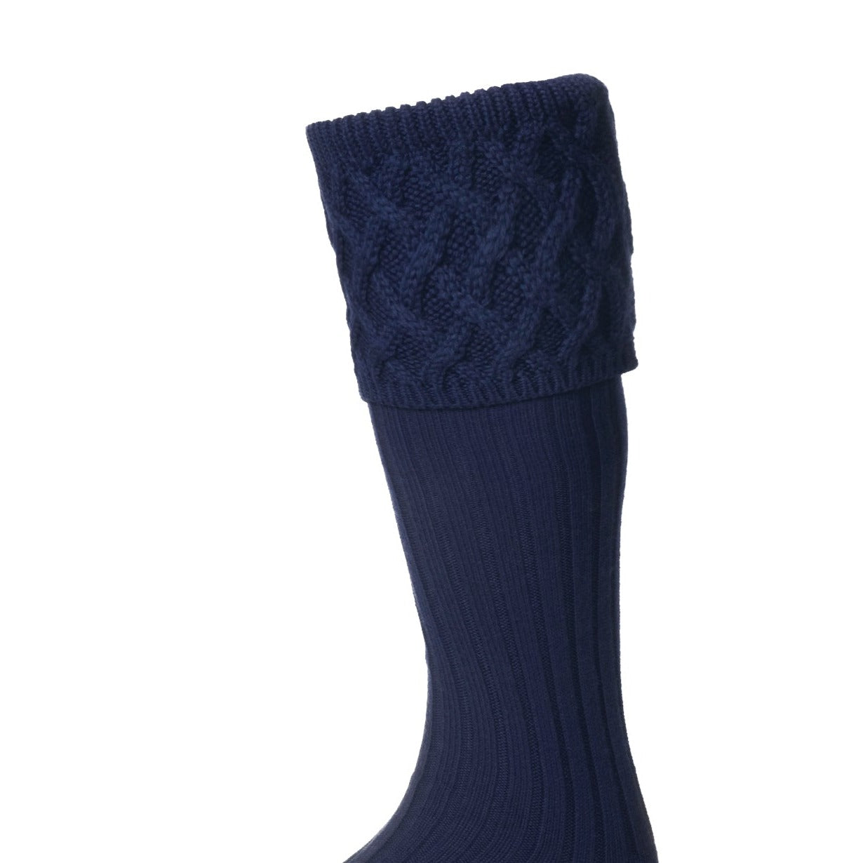 House of Cheviot Rannoch Socks#colour_navy