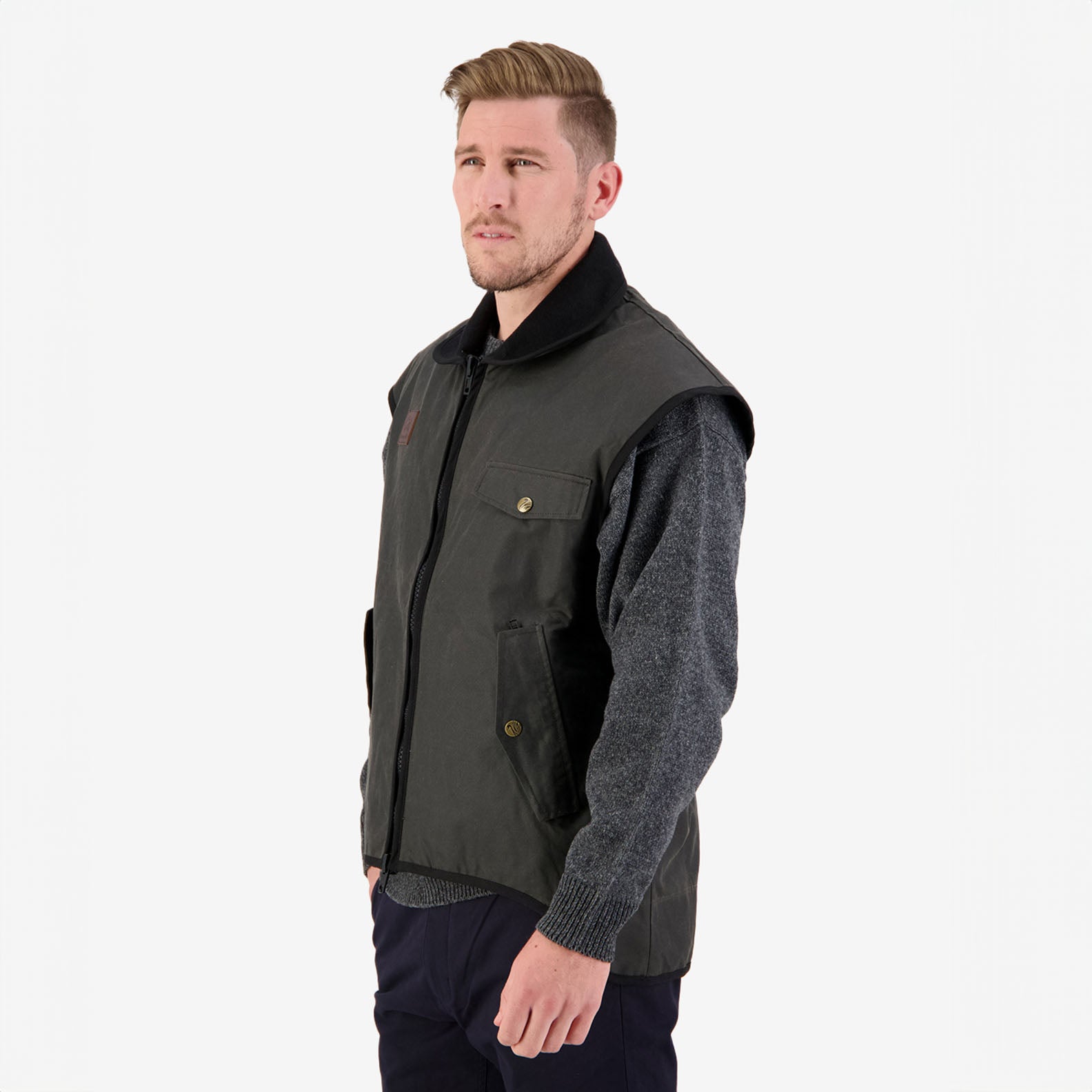 Swanndri Levels Oilskin Vest