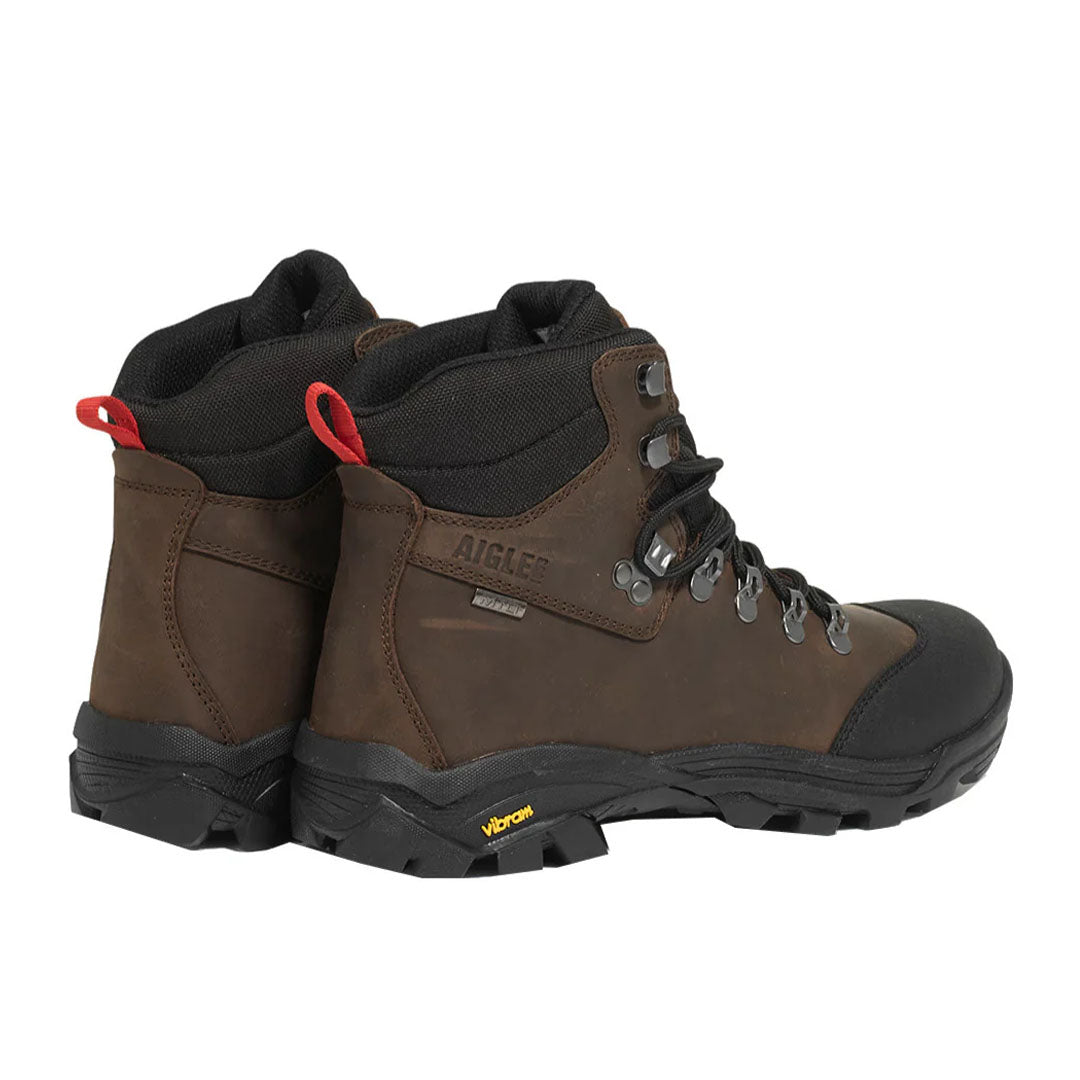 Brown leather Aigle Laforse Vibram Sole Boots for country clothing and outdoor adventures