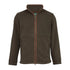 Dark brown Alan Paine Aylsham fleece jacket with full-length zipper and stand-up collar