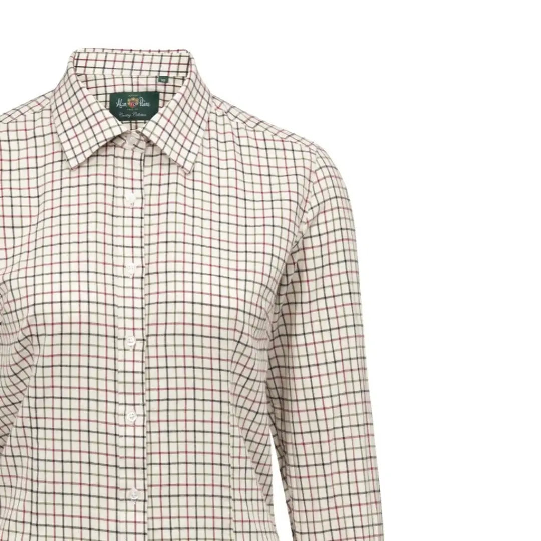 Checkered Alan Paine Bromford Ladies Shirt with a stylish collar for effortless chic