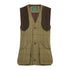 Tweed Alan Paine Rutland Mens Shooting Waistcoat with brown shoulder patches and pockets