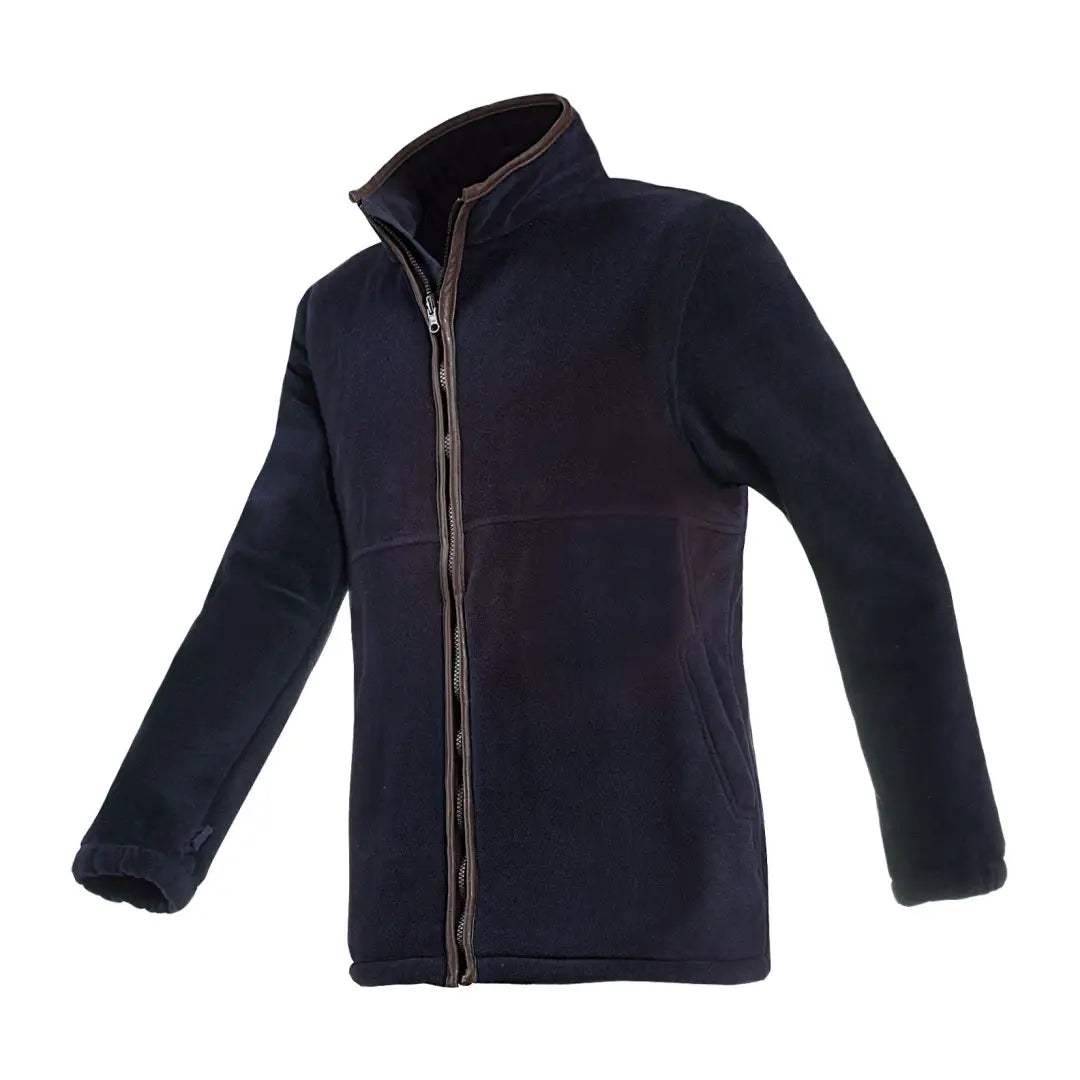 Navy blue fleece jacket with full zipper, perfect for Baleno Cody kids