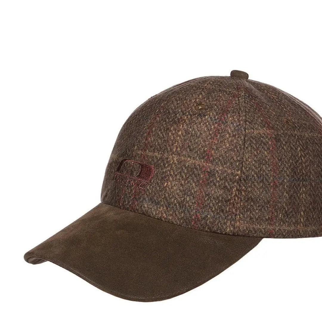 Brown Tweed Baseball Cap with Suede Brim from the Baleno Edward Printed collection