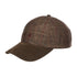 Brown tweed baseball cap with suede brim from the Baleno Edward Printed collection