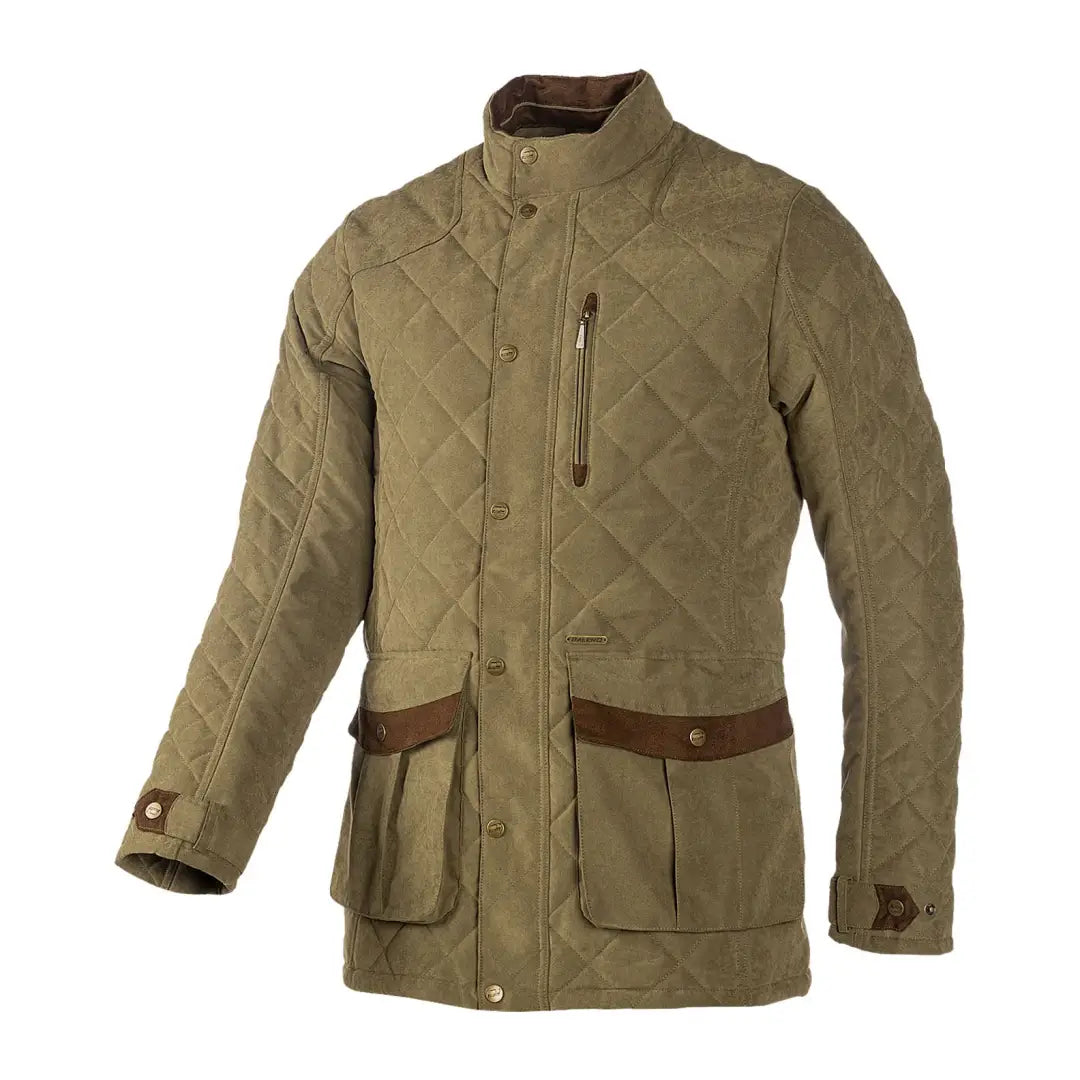 Quilted jacket with brown trim and pockets, Baleno Goodwood Coat for stylish men