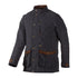 Dark gray Baleno Goodwood men’s quilted jacket with brown accents and multiple pockets