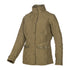 Quilted khaki jacket with high collar from Baleno Halifax, perfect for stylish women