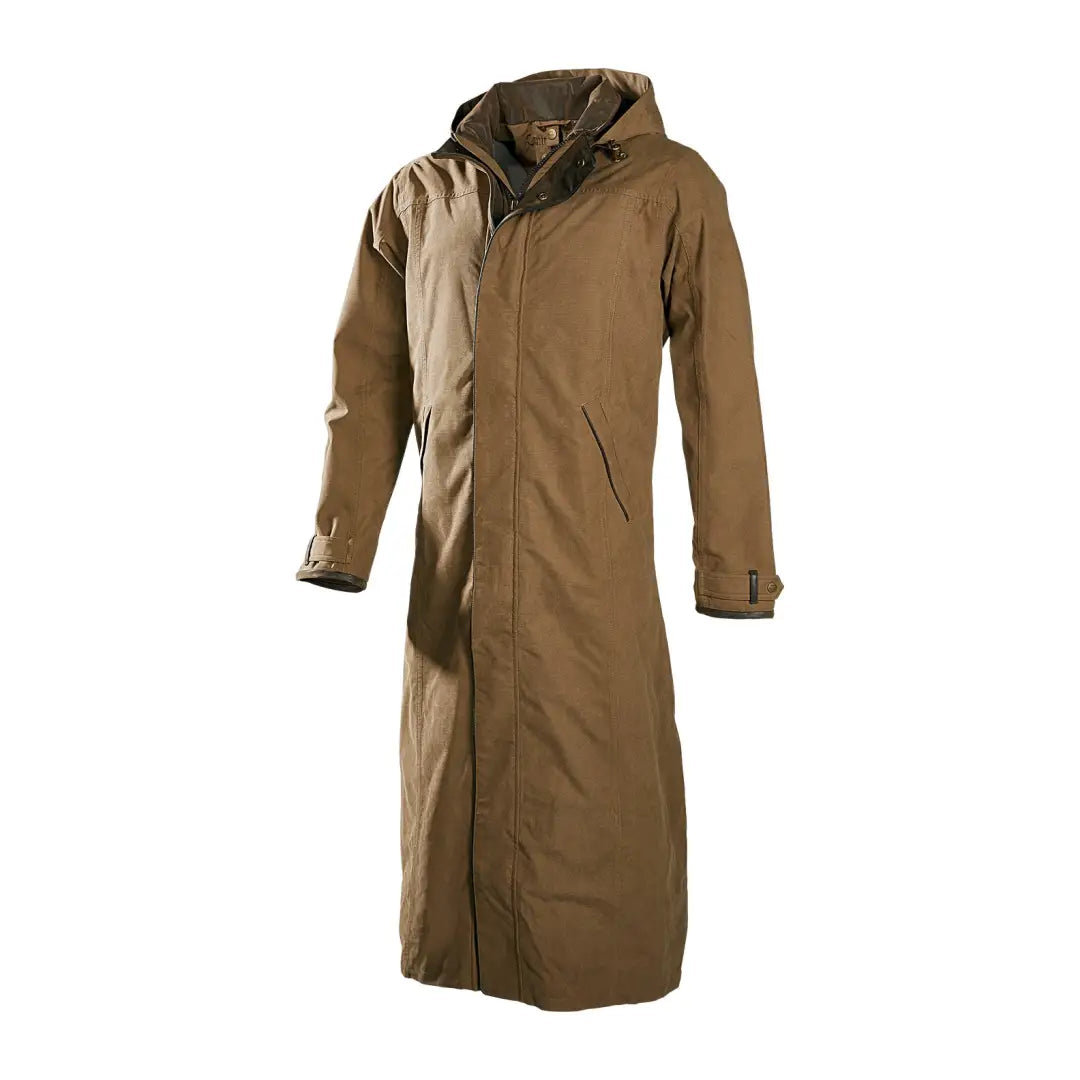 Long tan Baleno Livingstone Men’s Drovers Coat, a hugely popular outback raincoat