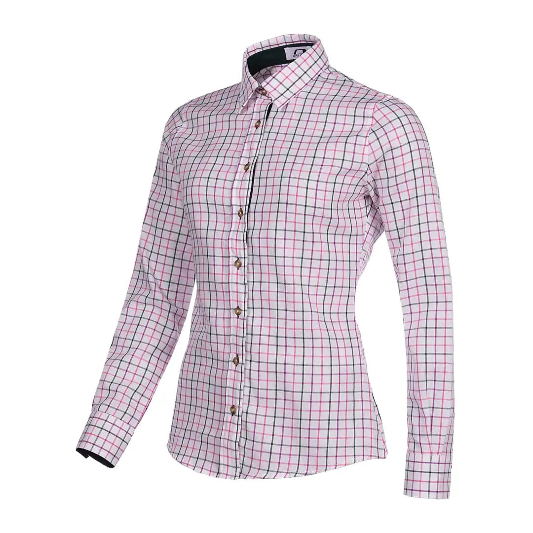 Pink and white check shirt featuring long sleeves from Baleno Nina collection