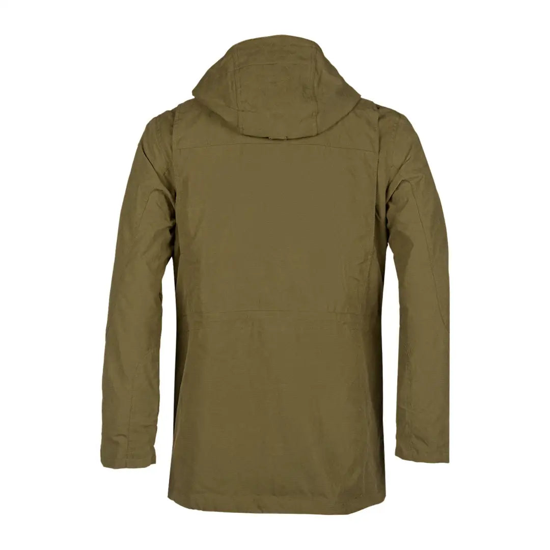 Olive green Baleno Oakwood Waterproof Jacket with detachable hood and long sleeves