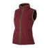 Burgundy Baleno Sally Ladies fleece bodywarmer with full-length zipper and collar