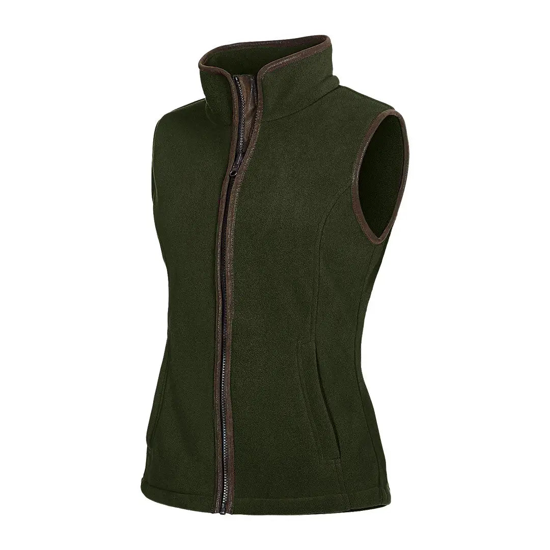 Dark green Baleno Sally Ladies Fleece Bodywarmer with full-length zipper