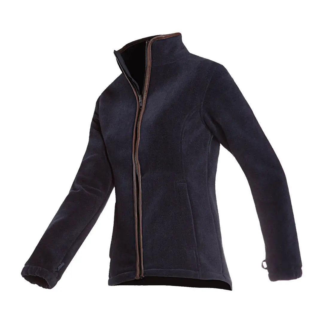 Navy blue Baleno Sarah fleece jacket with full-length zipper and two lower hand pockets