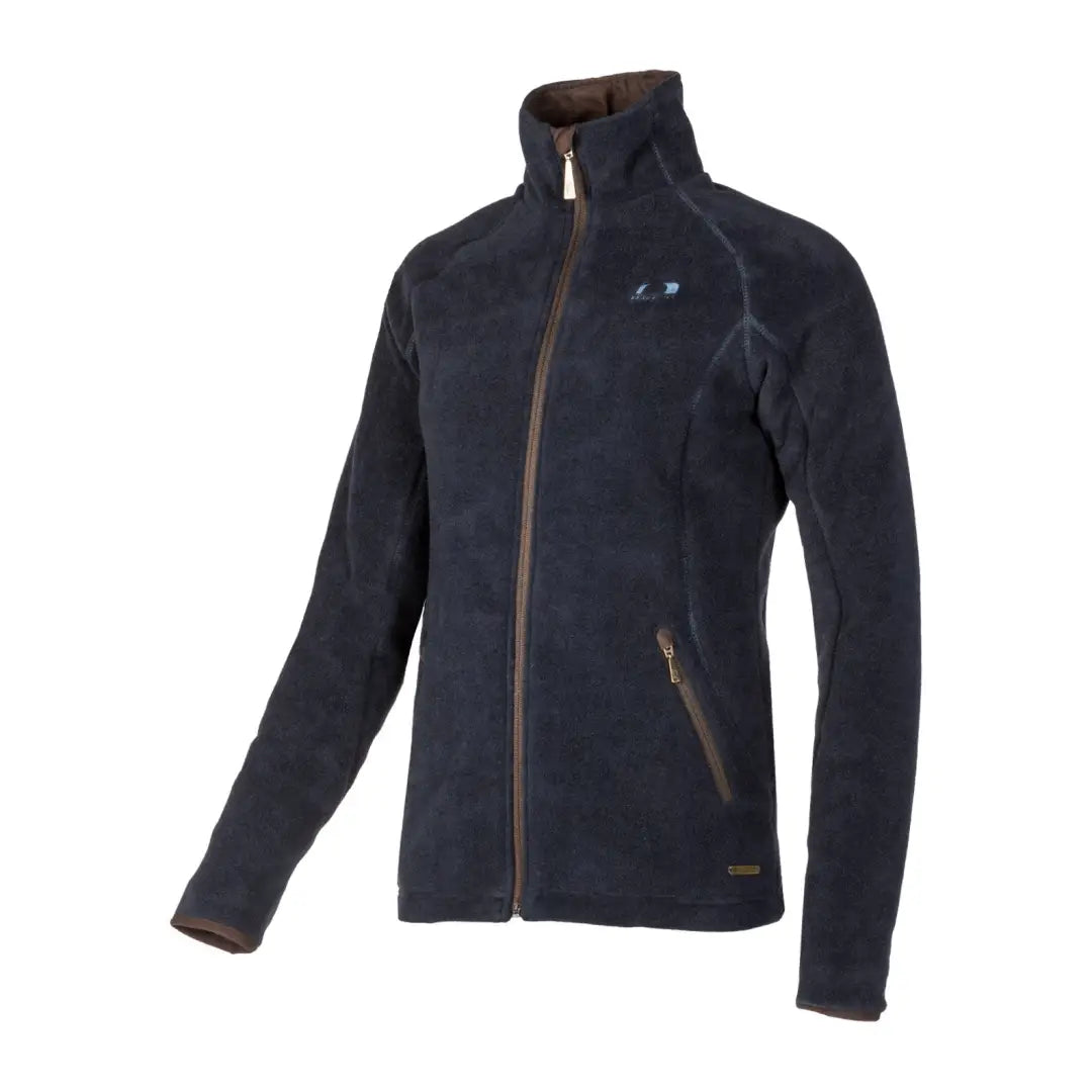 Navy blue fleece jacket with zipper and high collar for Baleno Southwell Ladies style