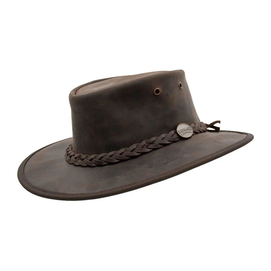 Barmah Bronco Highest Quality Foldaway Leather Hat – New Forest Clothing