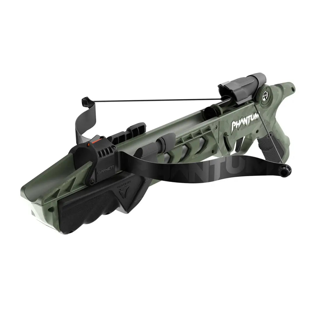 Handheld Barnett Phantum Suction Dart Crossbow for hunting and outdoors in olive green