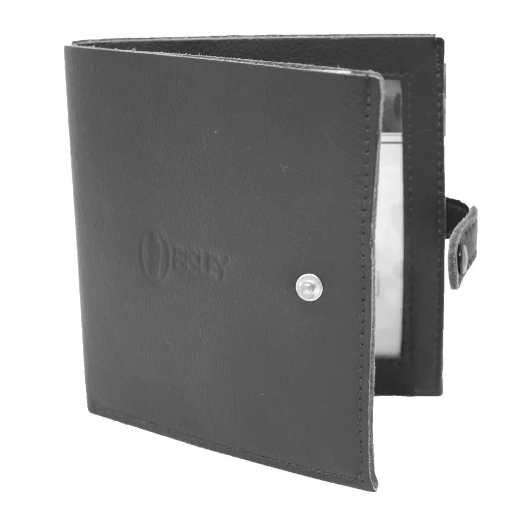 Leather Bisley Shotgun Certificate Wallet with snap closure for secure storage