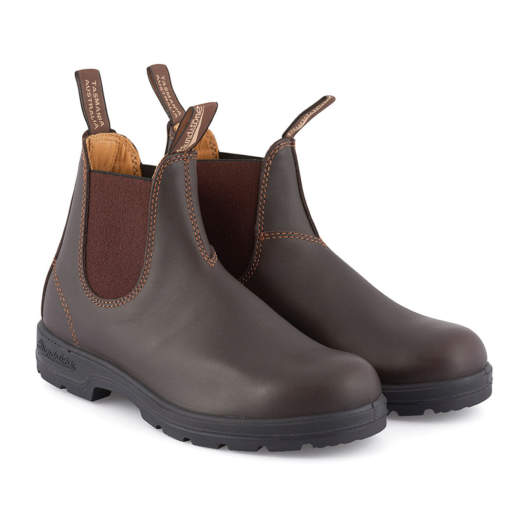 Brown Leather Chelsea Boots Blundstone 550 with Walnut Brown shade and XRD® technology