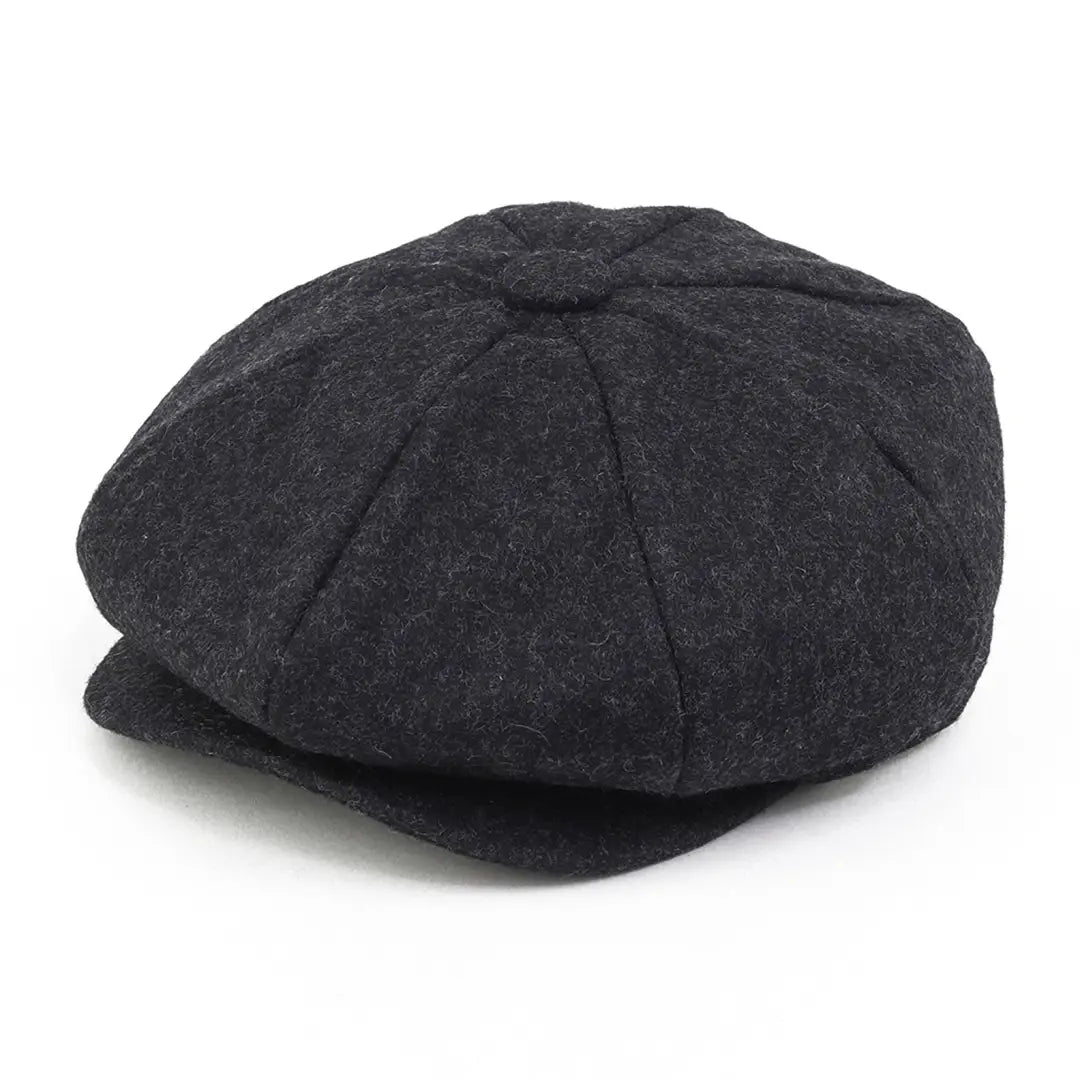 Dark gray newsboy cap for stylish country clothing, perfect for hunting and outdoors