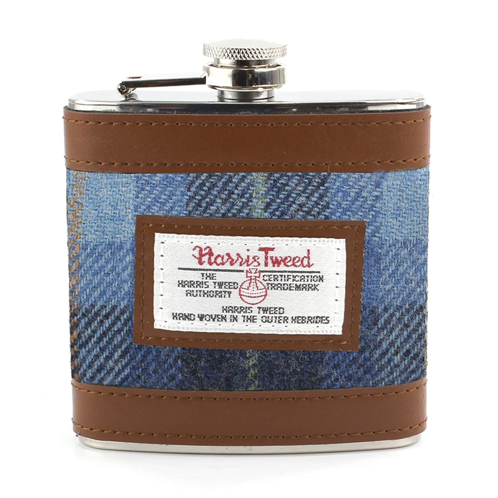 Stylish British Bag Co. Castle Bay Harris Tweed hip flask perfect for any outing