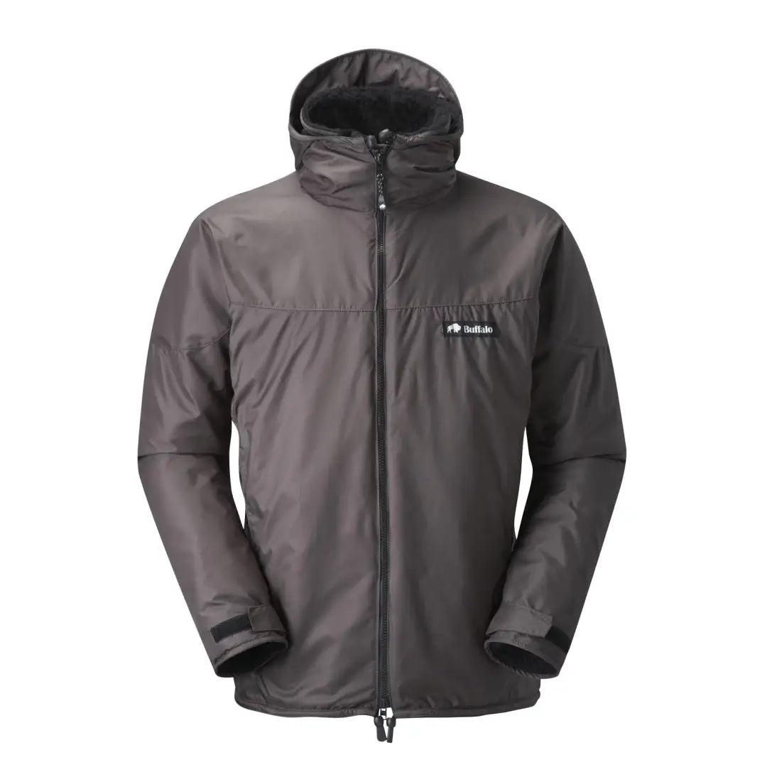 Gray Buffalo Alpine Jacket with full-length zipper, great for alpine conditions and hunting