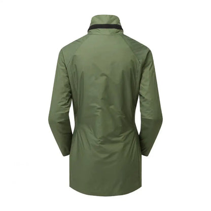 Green Buffalo Womens Mountain Shirt with high collar and long sleeves, stylish and functional