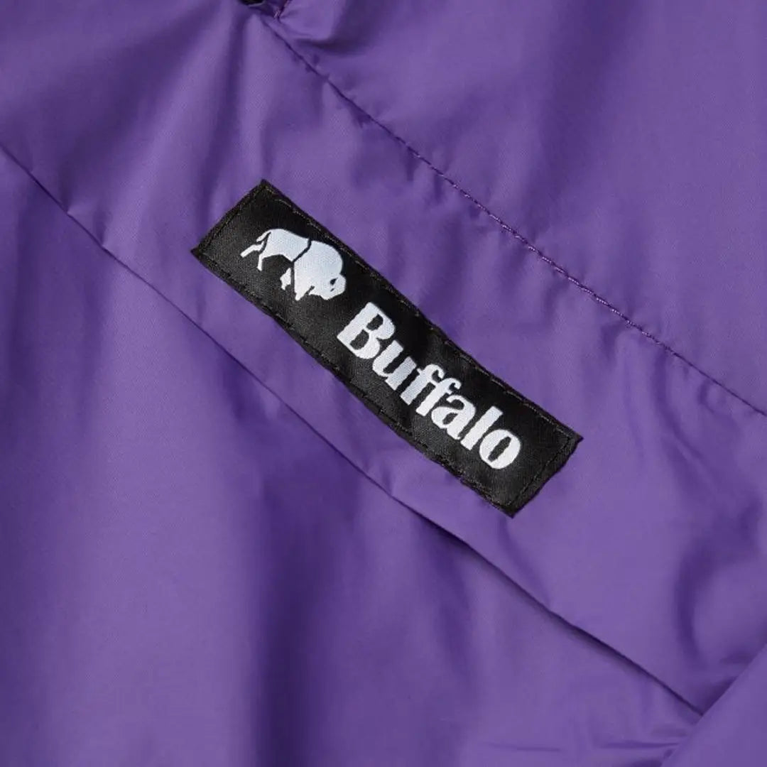 Purple Buffalo Womens Mountain Shirt fabric with white buffalo label icon