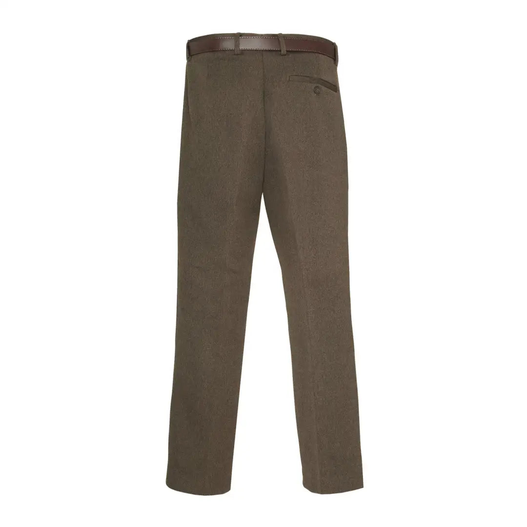 Pair of superb quality Cavalry Twill Trousers in olive green with a brown belt