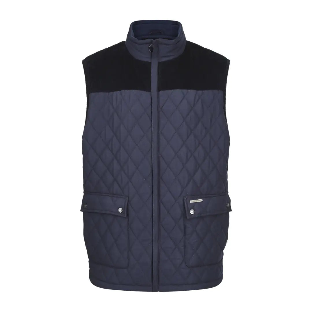 Quilted navy blue and black Champion Arundel Bodywarmer with zippered front and pockets