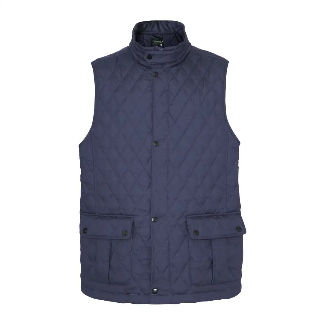 Navy blue Champion Ashby Bodywarmer with pockets and high collar for stylish warmth