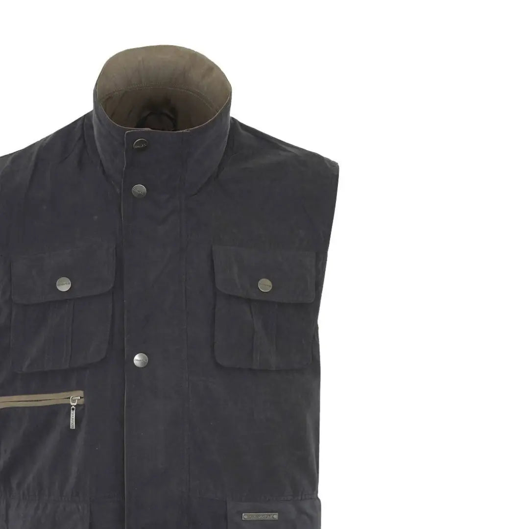 Dark utility vest with high collar and pockets - Champion Farnham Gilet style