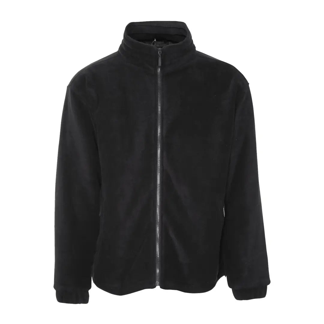 Black fleece jacket with zipper and high collar, perfect Champion Glen Padded Fleece for country clothing