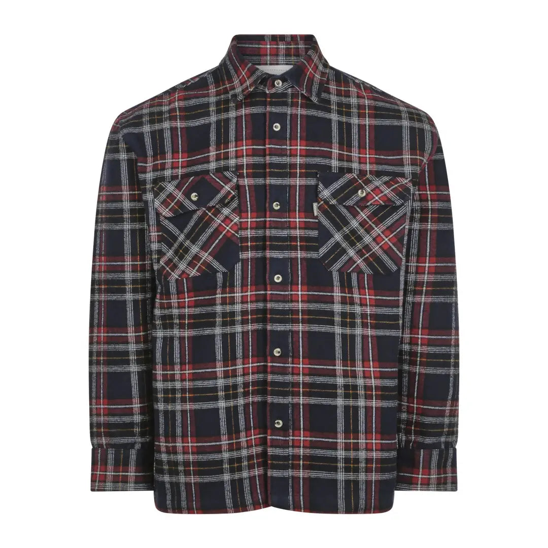 Plaid flannel Champion Kenmore overshirt with cotton lining for added warmth