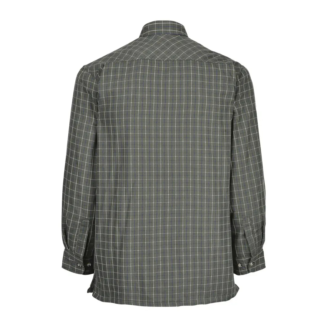 Gray checkered Champion Milton II fleece lined shirt with long sleeves for cozy style