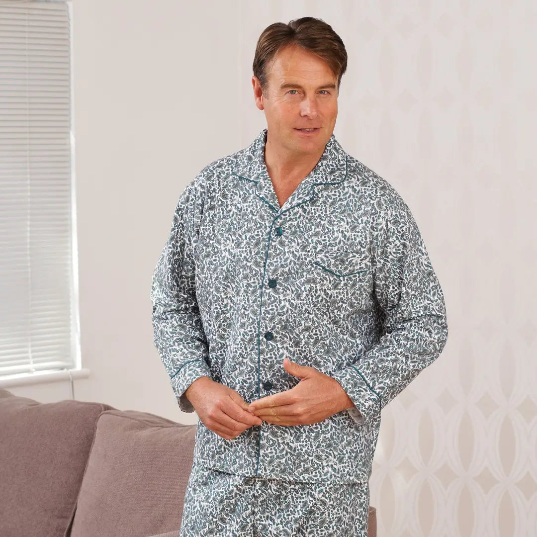 Patterned Champion Paisley Pyjamas set with button-up top and matching pants