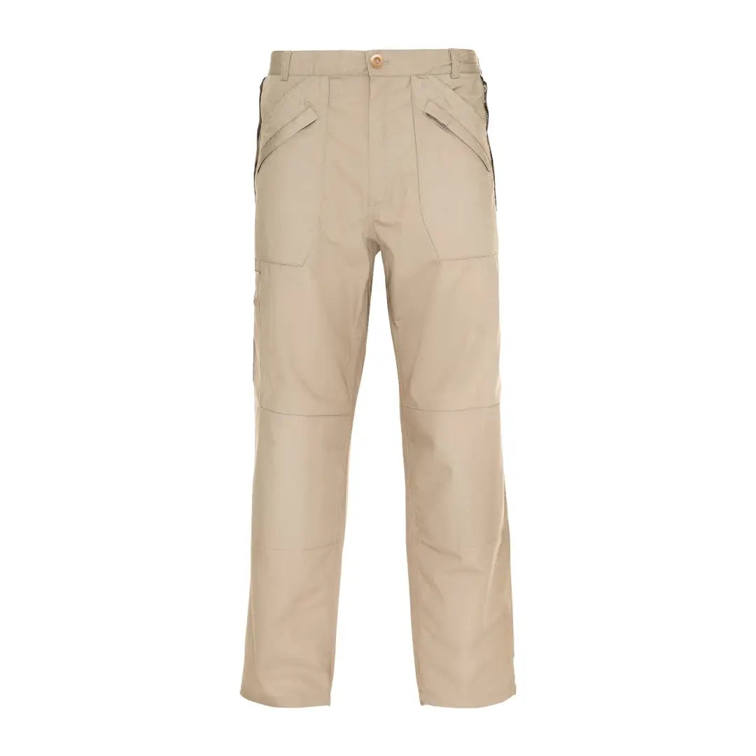 Beige khaki Champion Wenlock Action Trouser with front pockets and button closure