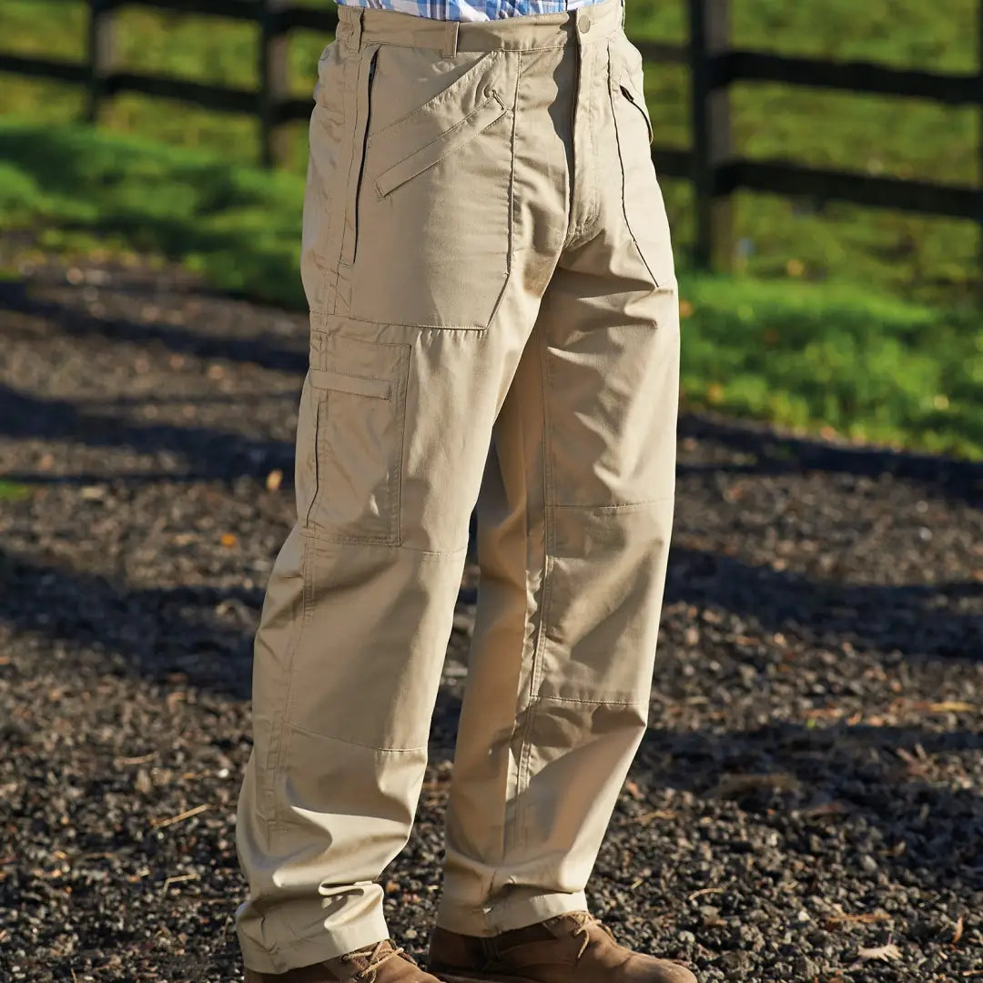 Khaki Champion Wenlock Action Trouser with multiple pockets for ultimate style and utility