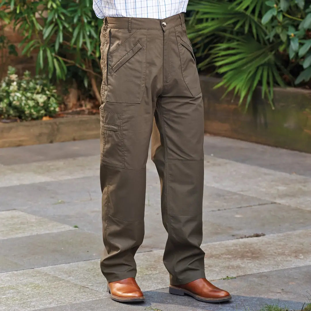 Rugged brown Champion Wenlock trousers with multiple pockets for action-ready style