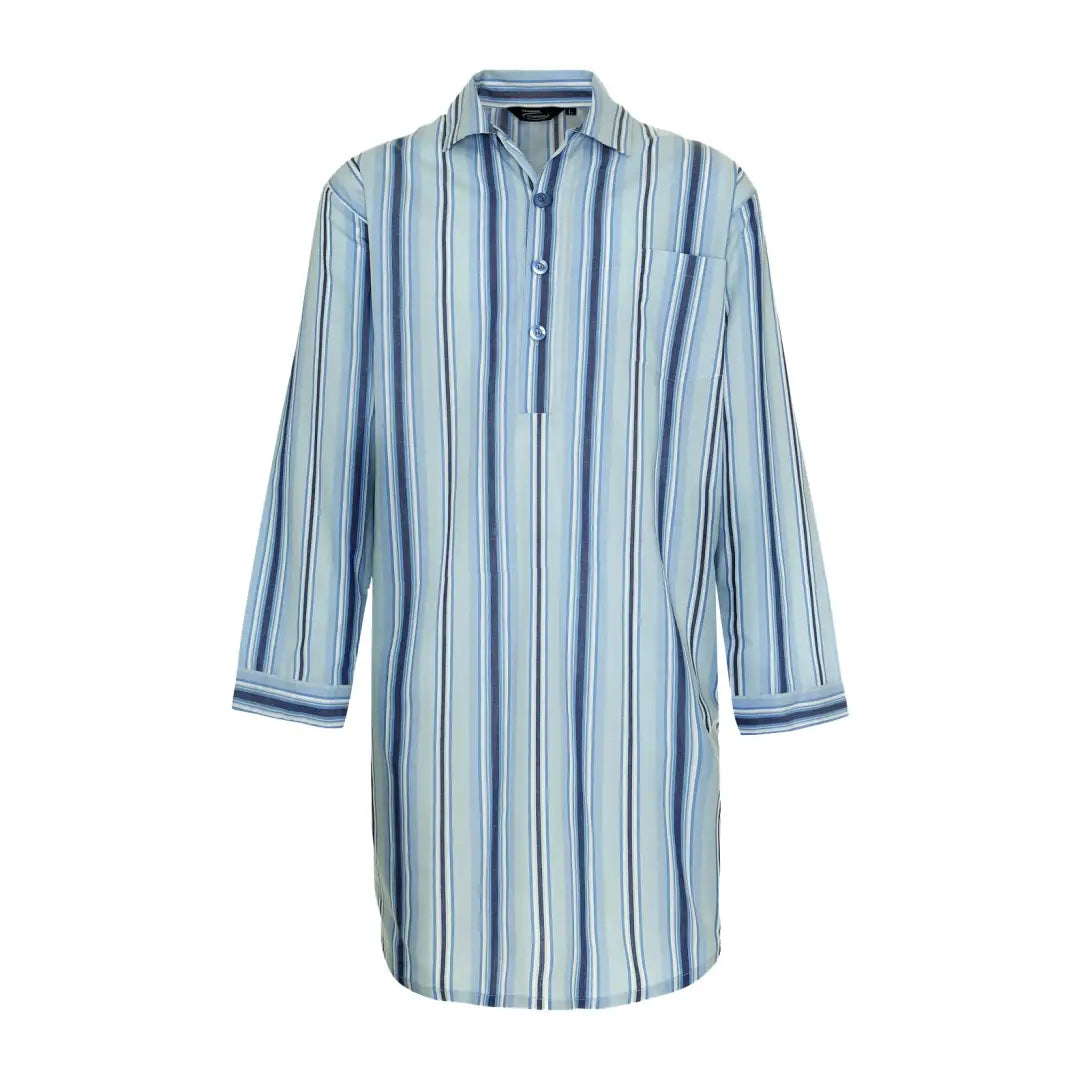 Striped blue Champion Westminster Nightshirt with three-quarter sleeves for comfy style