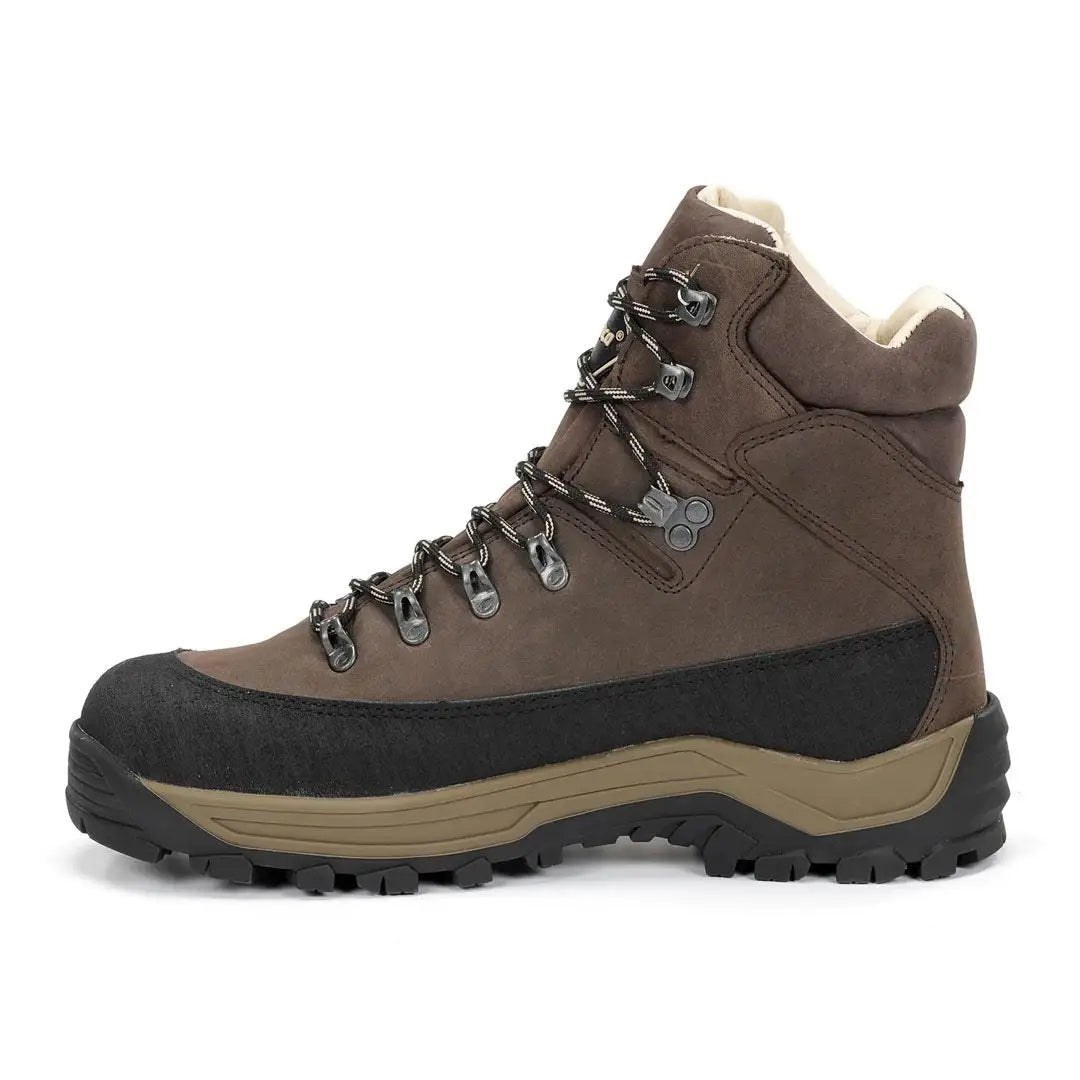 Rugged brown Chiruca Calibre Bandeleta Gore-Tex Boot with black rubber sole