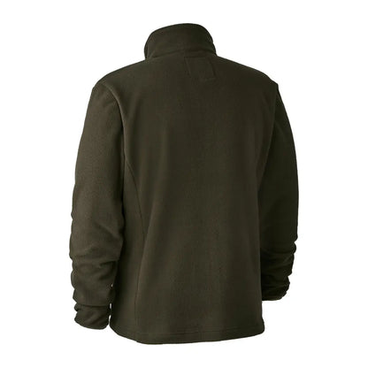 Dark green Deerhunter Chasse Fleece Jacket with high collar and long sleeves