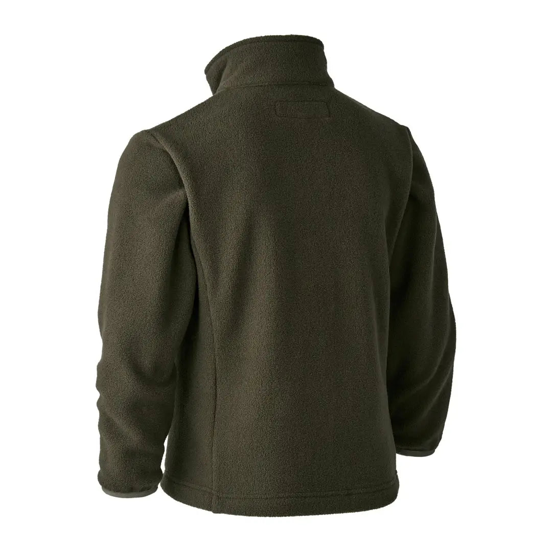 Dark green Deerhunter Chasse Fleece Jacket with high collar for kids warmth and style