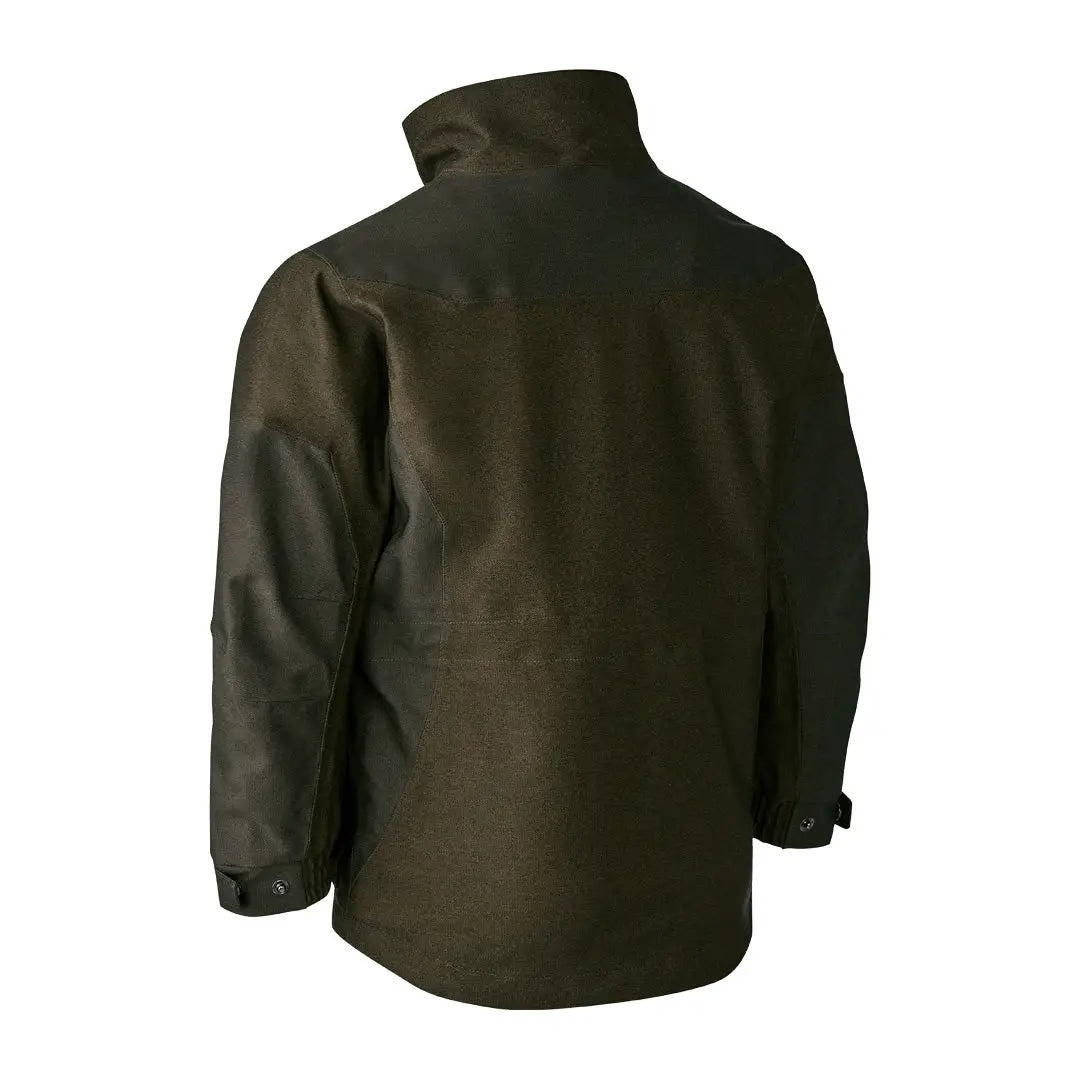 Dark green Deerhunter Youth Chasse Jacket with high collar and long sleeves