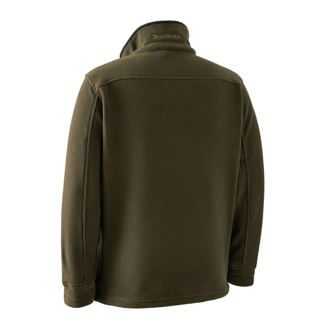 Dark green Eagle Fleece Jacket with high collar perfect for outdoor adventures