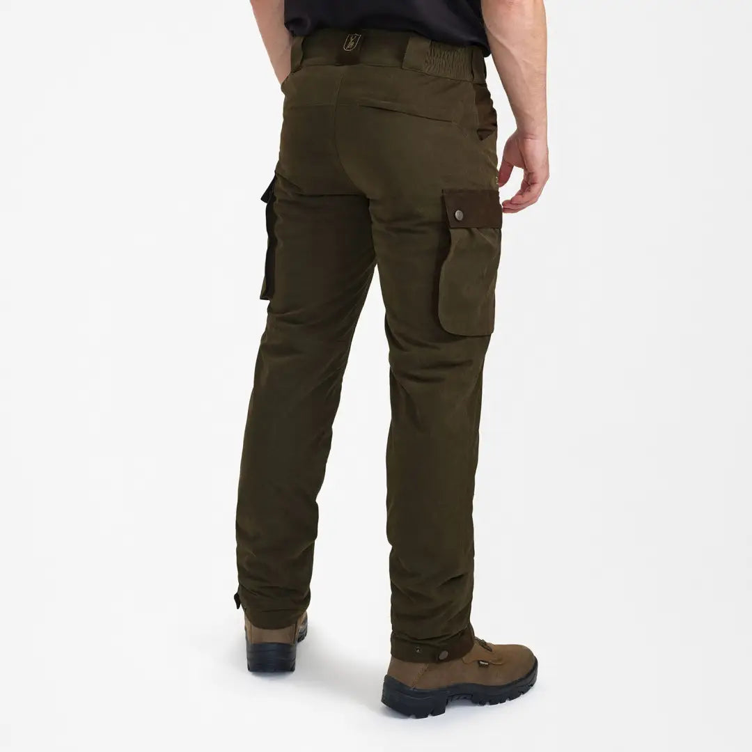 Olive green Eagle Trousers with pockets, perfect for country clothing and hunting adventures