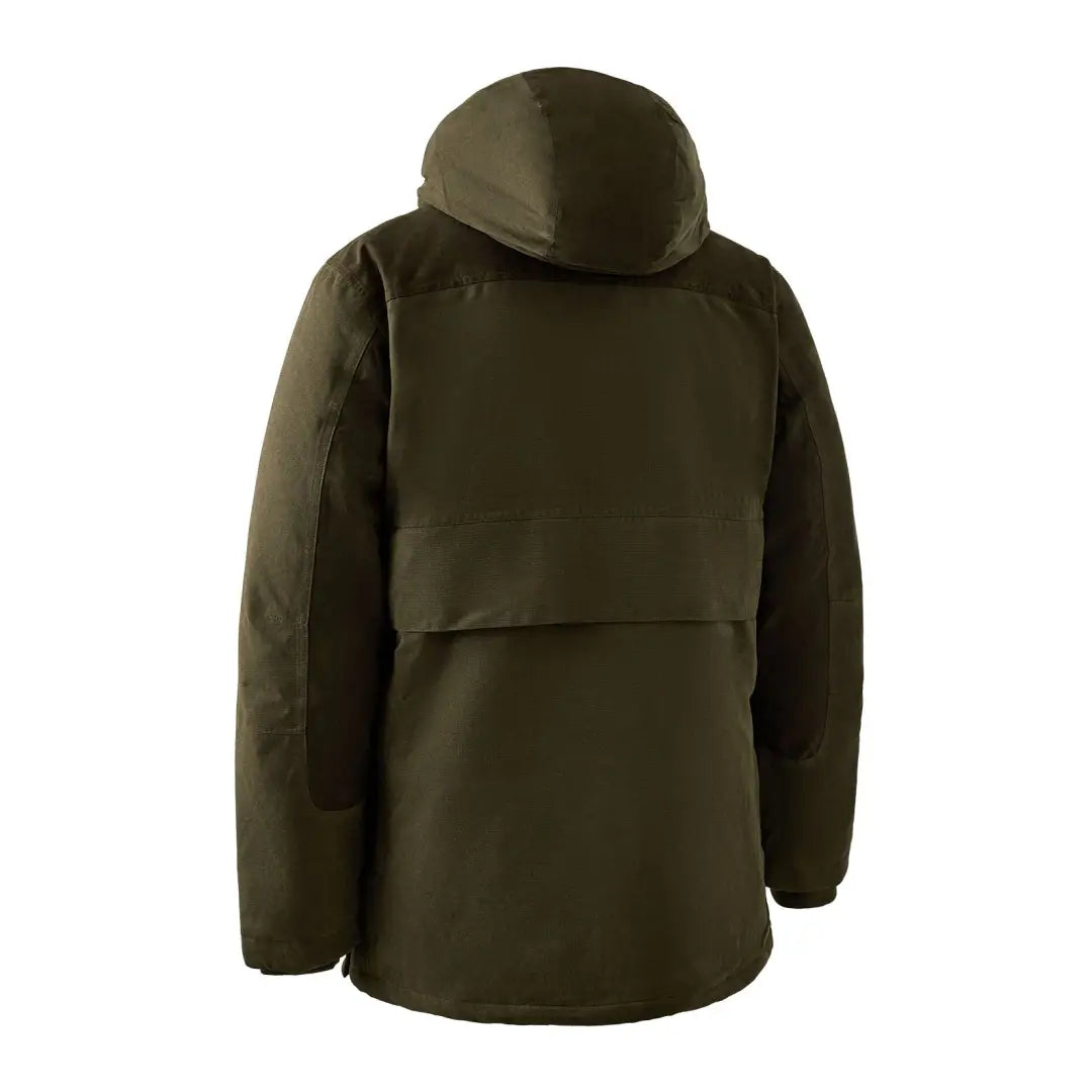 Dark green Eagle Winter Jacket with zipper, perfect for cold weather adventures